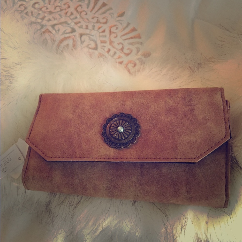 Faux suede woman’s wallet